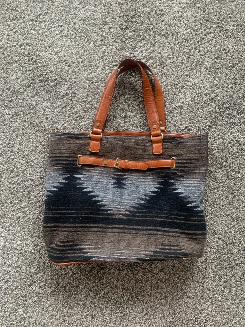 Sole Society Woven Aztec Pattern Tote Bag